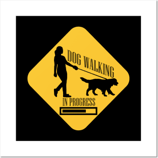 Dog Walking In Progress Posters and Art